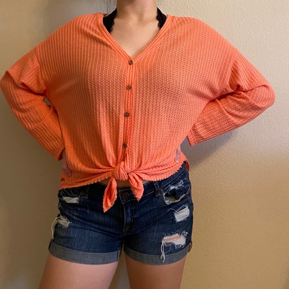 Long sleeve button down top